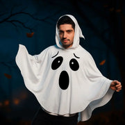 White Halloween Cloak Cape Fright Clothes