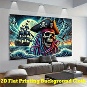 decoration, horror door cover, witch background