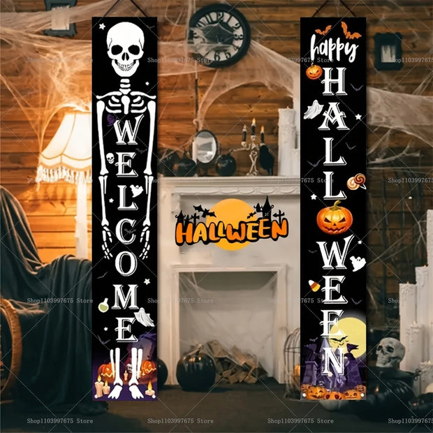 Halloween Decorations Outdoor Indoor Wellcome Banners