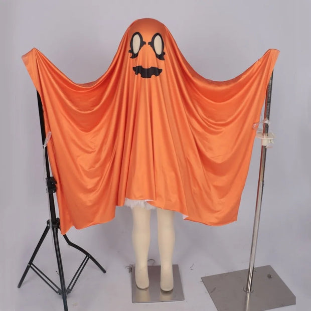 White Halloween Cloak Cape Fright Clothes