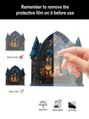 Halloween Gothic House Hanging Decor Acrylic Building Shape