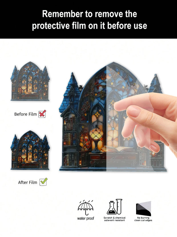 Halloween Gothic House Hanging Decor Acrylic Building Shape
