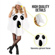 White Halloween Cloak Cape Fright Clothes