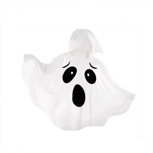 White Halloween Cloak Cape Fright Clothes