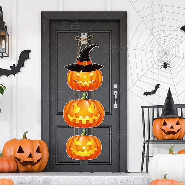 Halloween Party Decors Pumpkin Ghost Bat Door