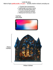 Halloween Gothic House Hanging Decor Acrylic Building Shape