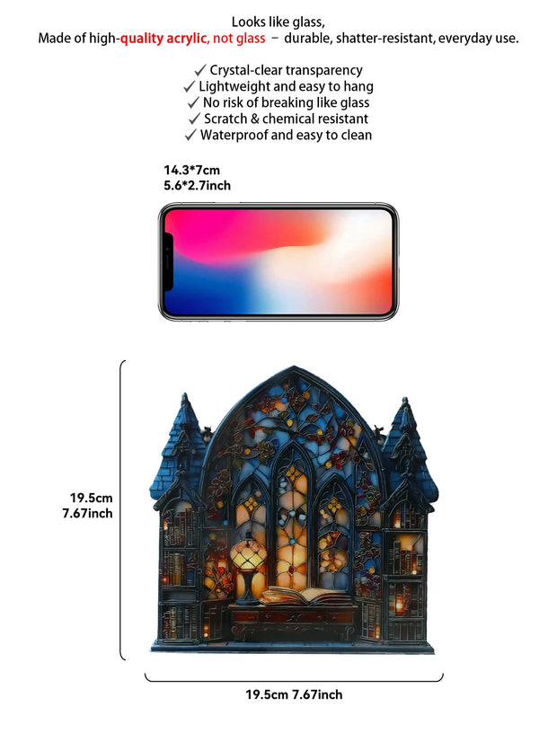 Halloween Gothic House Hanging Decor Acrylic Building Shape