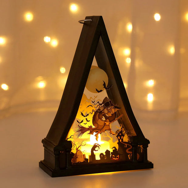 Halloween decorations desktop ornaments retro led lantern