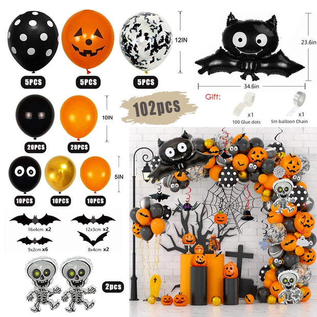 Bat Decoration Balloon Garland Arch Kit