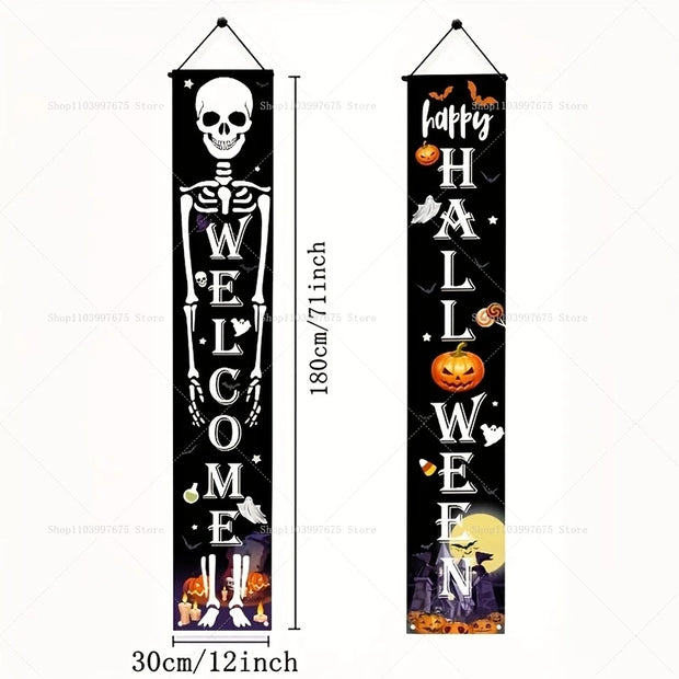 Halloween Decorations Outdoor Indoor Wellcome Banners