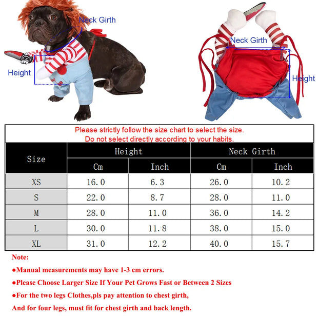 Dog Costumes Funny Pet Clothes Adjustable