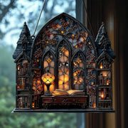 Halloween Gothic House Hanging Decor Acrylic Building Shape