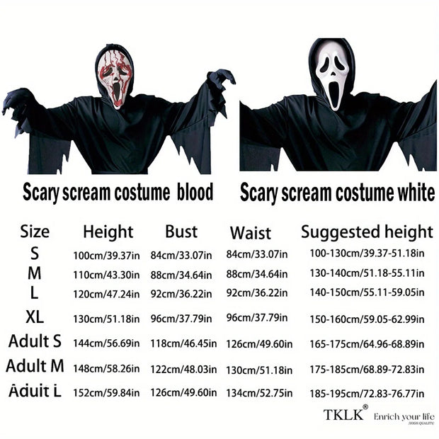Loud screams, horror movies cosplay outfits