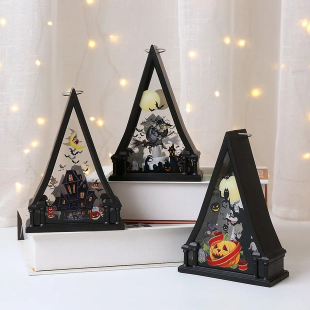 Halloween decorations desktop ornaments retro led lantern