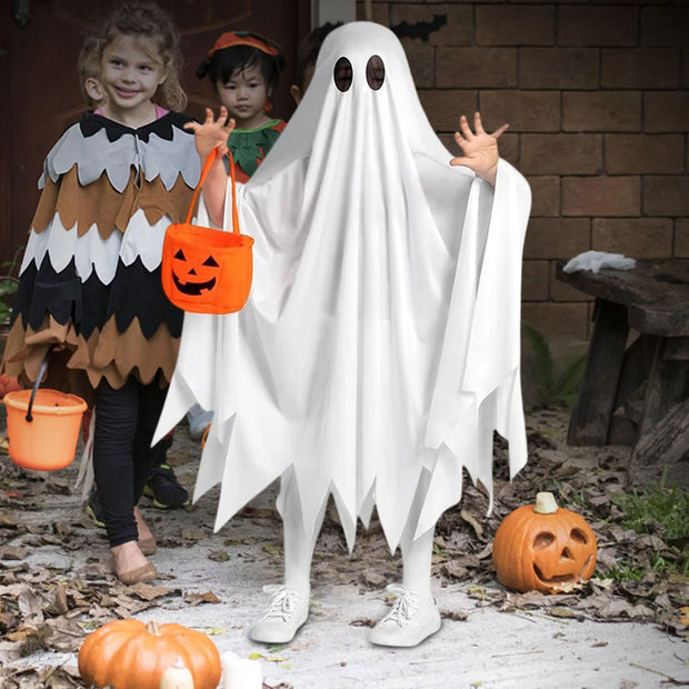 Funny Costume Kids White Ghost Cloak