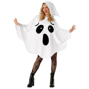 White Halloween Cloak Cape Fright Clothes