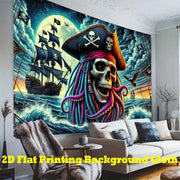 decoration, horror door cover, witch background