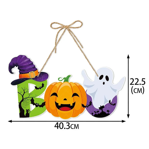 Halloween Party Decors Pumpkin Ghost Bat Door