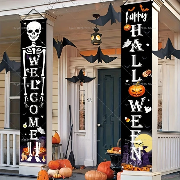 Halloween Decorations Outdoor Indoor Wellcome Banners