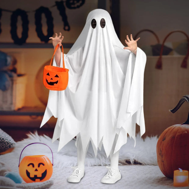 Funny Costume Kids White Ghost Cloak