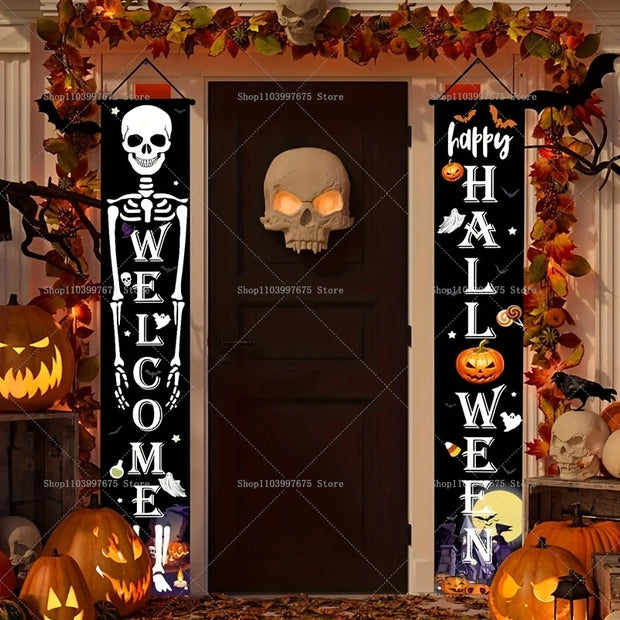 Halloween Decorations Outdoor Indoor Wellcome Banners